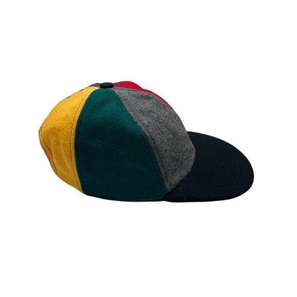 VTG Eastern Accessories Wool Blend Multi Color Colorblock Hat Elastic Strap READ - Picture 6 of 11